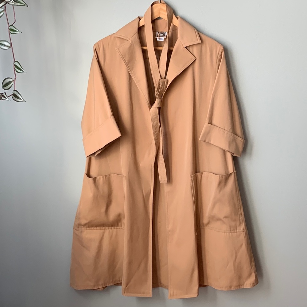 Khaki Tan Belted Jacket Vintage Anne Klein, Size S/M - Picture 6 of 12